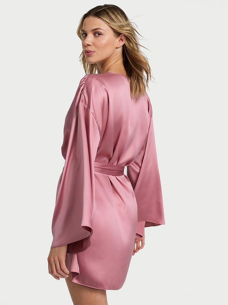 Short Satin Robe Product Image