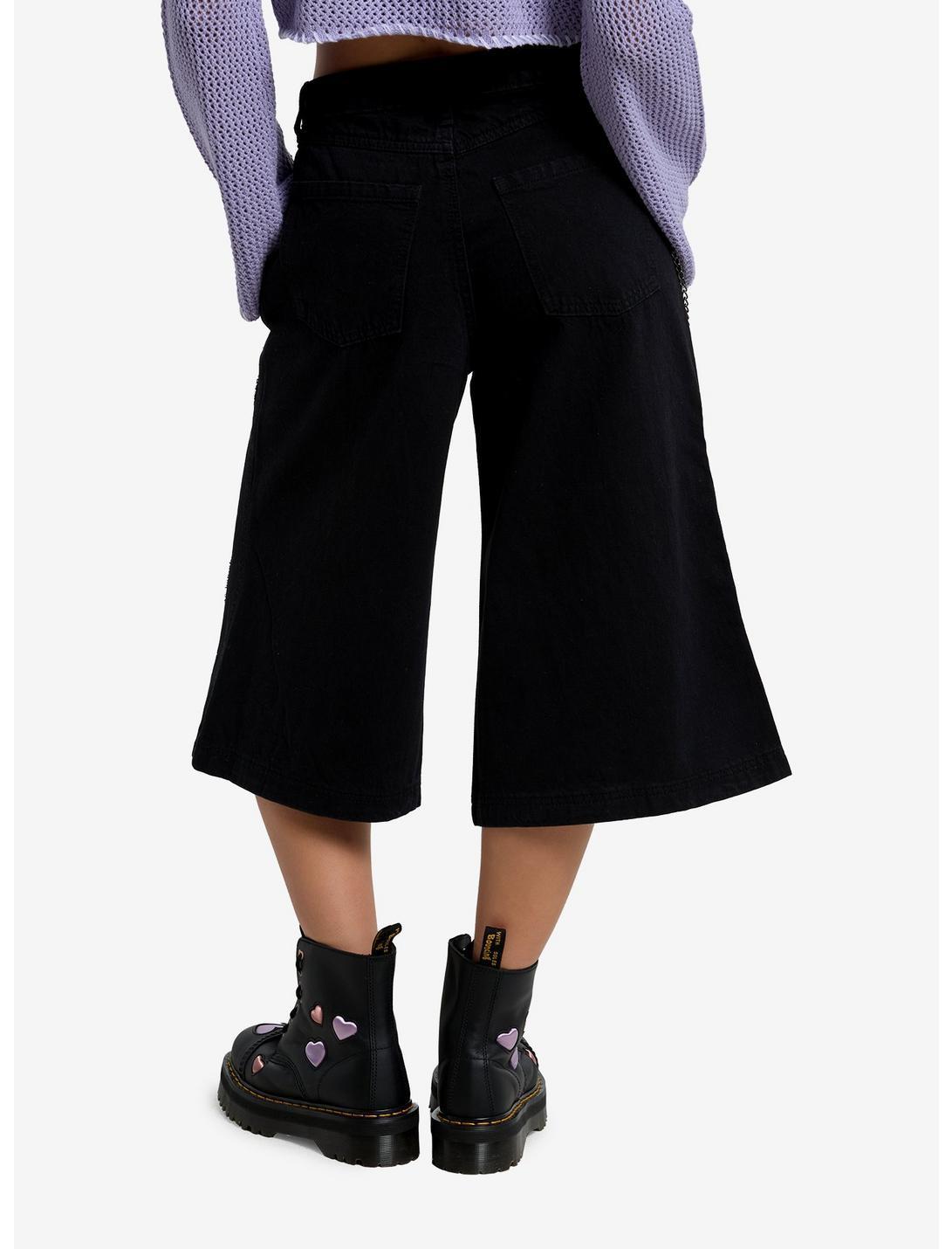 Kuromi Long Jean Shorts With Chain Product Image