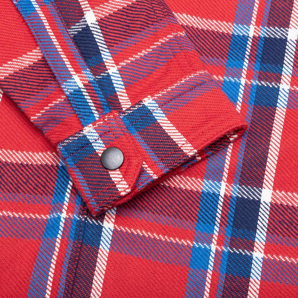 Cropped Outershirt - Red Plaid Male Product Image