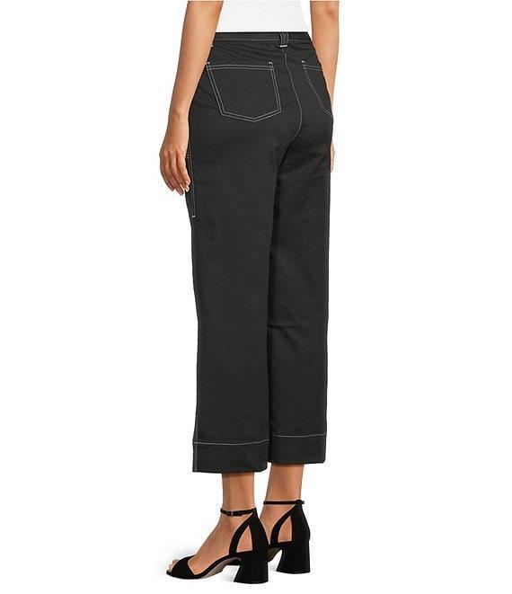 KARL LAGERFELD PARIS Contrast Trim Wide Leg Coordinating Pants Product Image