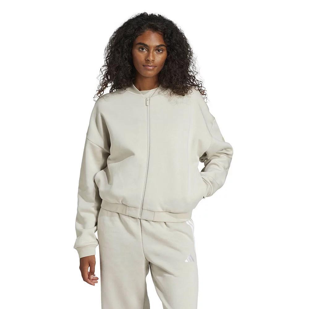 Women's adidas Essentials Contemporary Logo Sportswear Bomber Jacket, Size: Large, Wonder Alumina Product Image