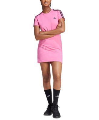 adidas Womens Essentials 3-Stripes T-Shirt Dress Product Image