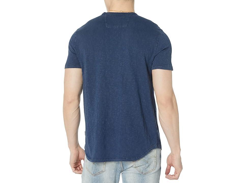 John Varvatos Cooper Short Sleeve Vintage Wash Crew with Curved Hem K4155X88 (Grey Sky) Men's T Shirt Product Image