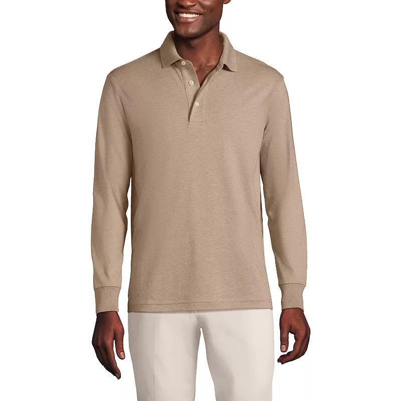 Men's Lands' End Soft Supima Polo, Size: Medium, Vintage Amber Product Image