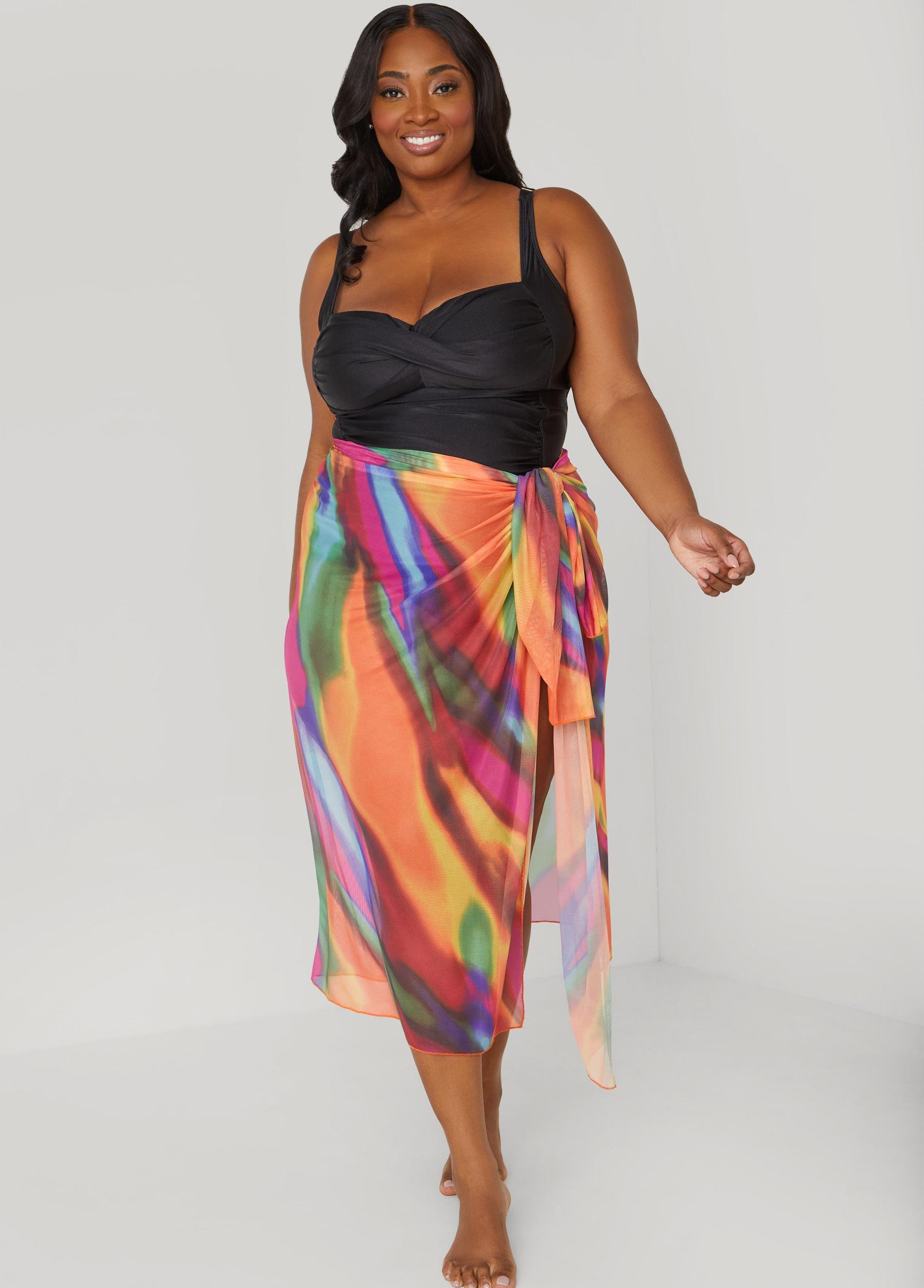 Tie Dyed Stretch Mesh Sarong Product Image