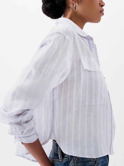 Organic Cotton Poplin Cropped Shirt Product Image