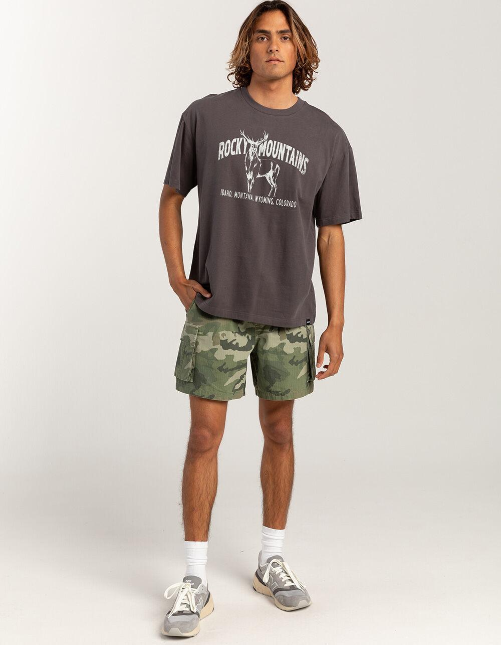 RSQ Mens Oversized Rocky Mountain Tee - BLACK Product Image
