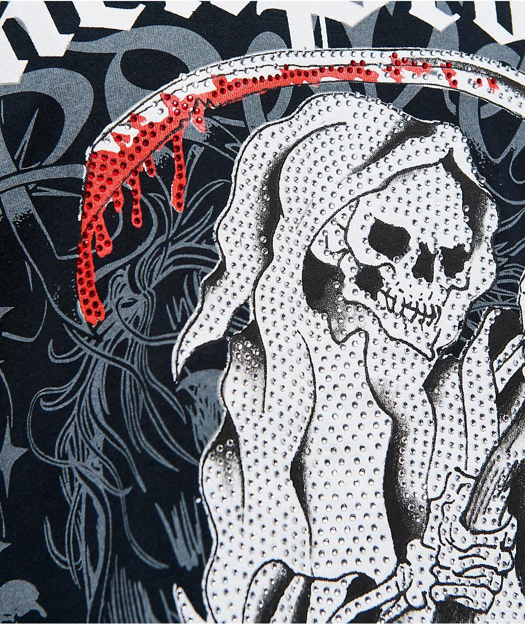 Ed Hardy x Broken Promises Death's Shadow Black T-Shirt Product Image