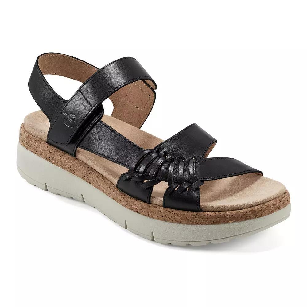 Easy Spirit Ilena Women's Platform Sandals, Size: 9, Black Leather Product Image