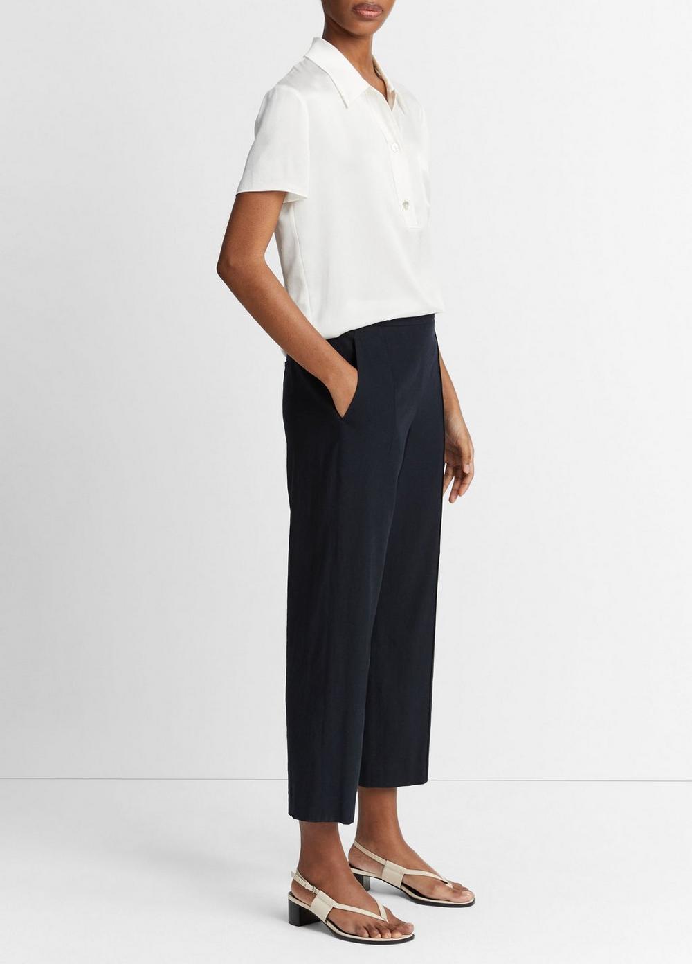 Womens Mid-Rise Tapered Pull-On Pant, Coastal Blue, Size L Vince Product Image