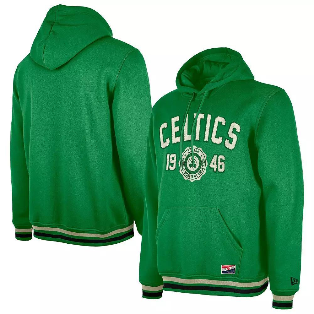 Men's New Era Kelly Green Boston Celtics Throwback Vintage Pullover Hoodie, Size: Large Product Image