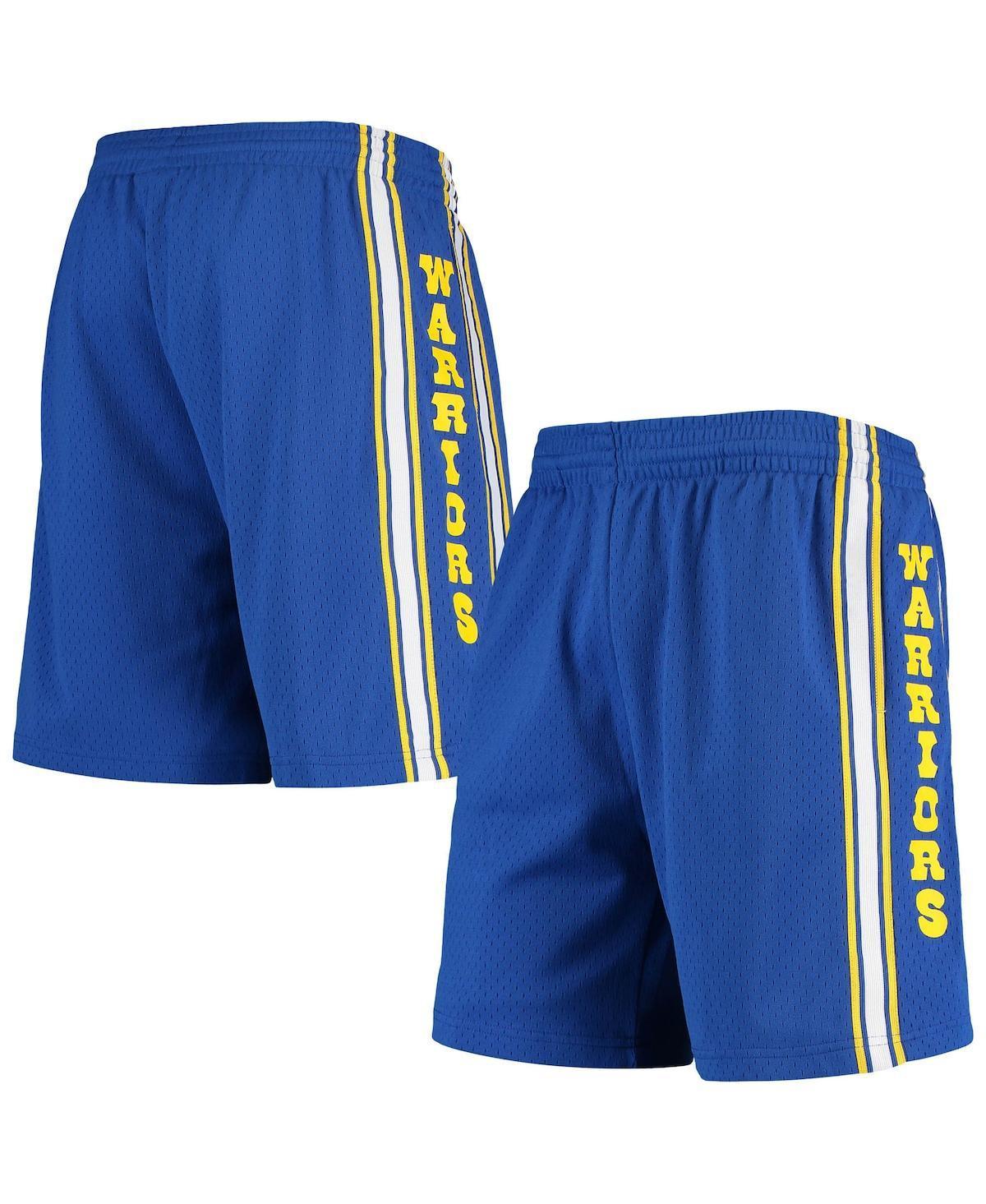 Men's Mitchell & Ness Royal Golden State Warriors Hardwood Classics Primary Logo Swingman Shorts, Size: Large, Blue Product Image
