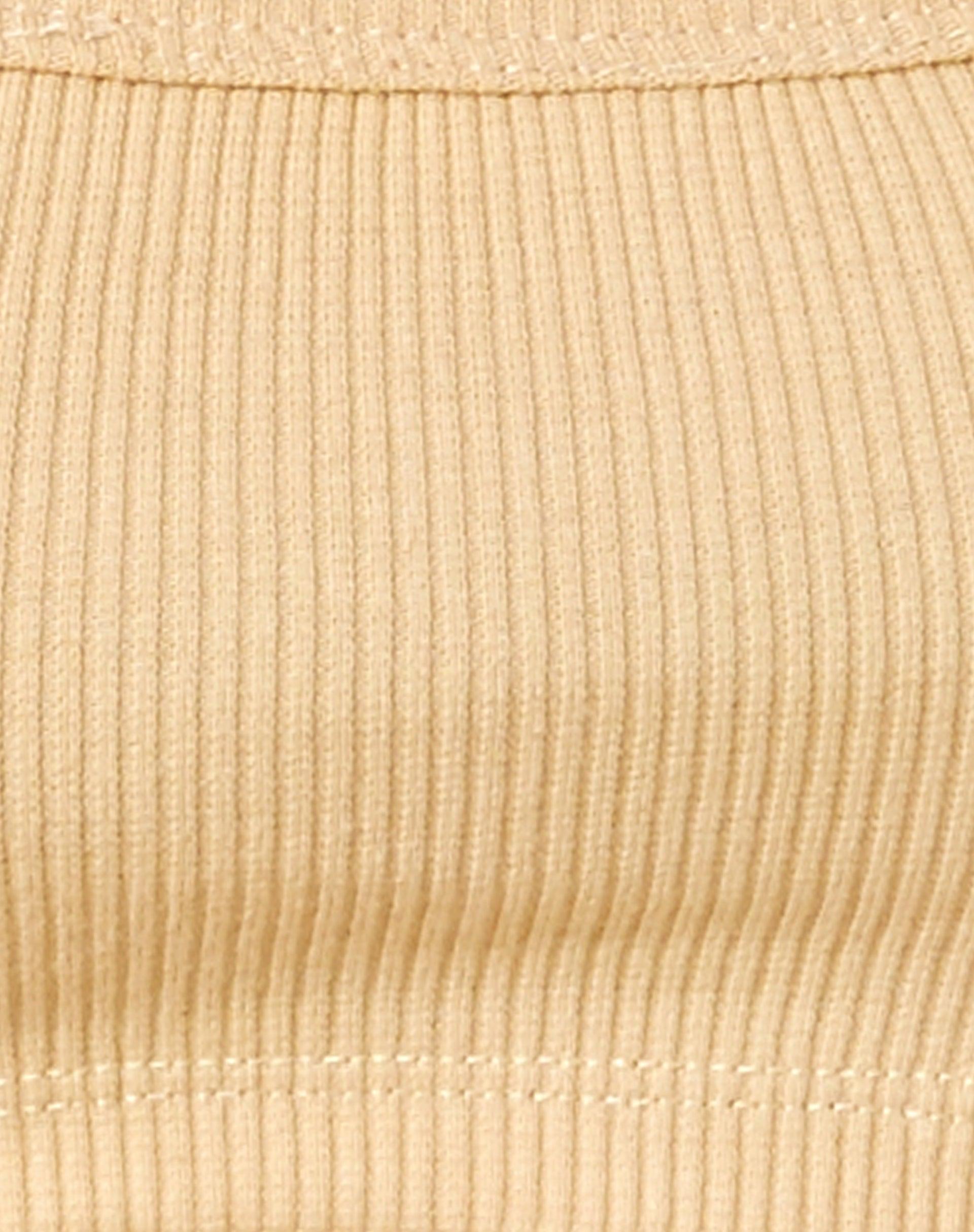 Letha Crop Top in Rib Custard Product Image