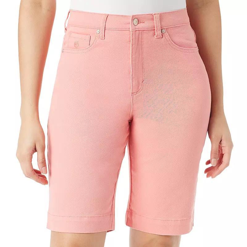 Womens Gloria Vanderbilt Amanda Bermuda Shorts Garden Green Product Image