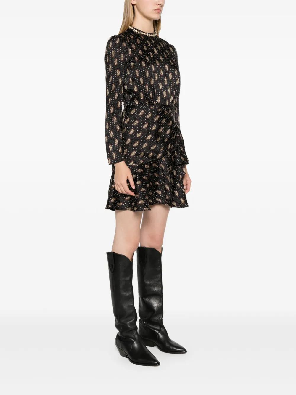 paisley-print satin dress  Product Image
