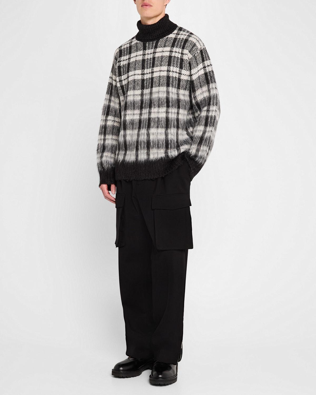 Men's Chunky Plaid Turtleneck  Product Image