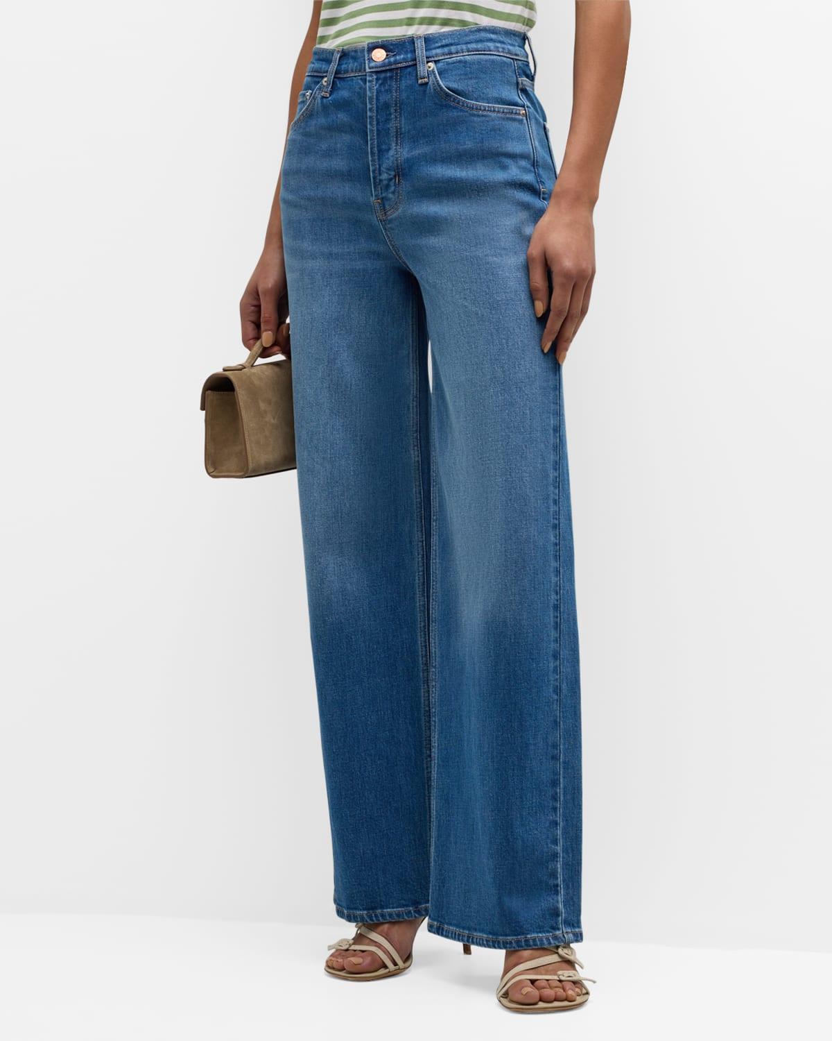Womens Getty High-Rise Wide-Leg Jeans Product Image