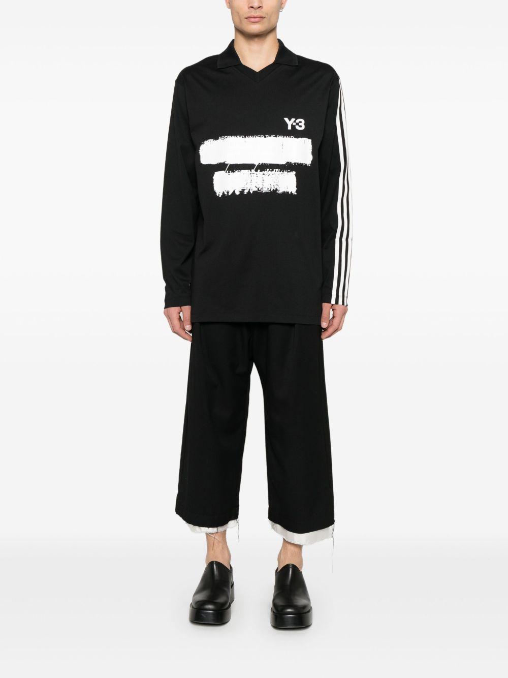 graphic-logo long-sleeves polo shirt Product Image