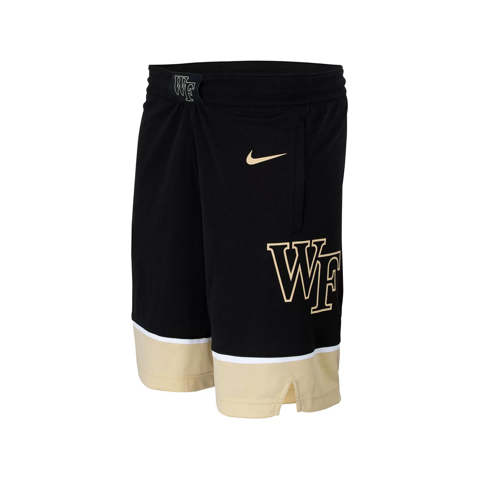 Men's Nike Black Wake Forest Demon Deacons Team Logo Replica Basketball Shorts, Size: Medium, Wfu Black Product Image