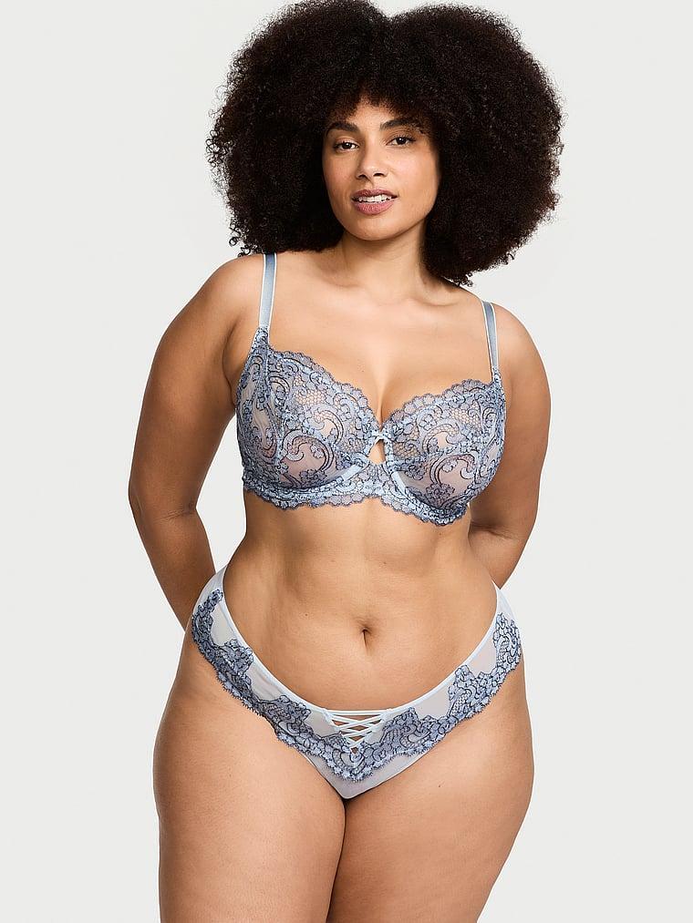 Boho Floral Embroidery Brazilian Panty Product Image