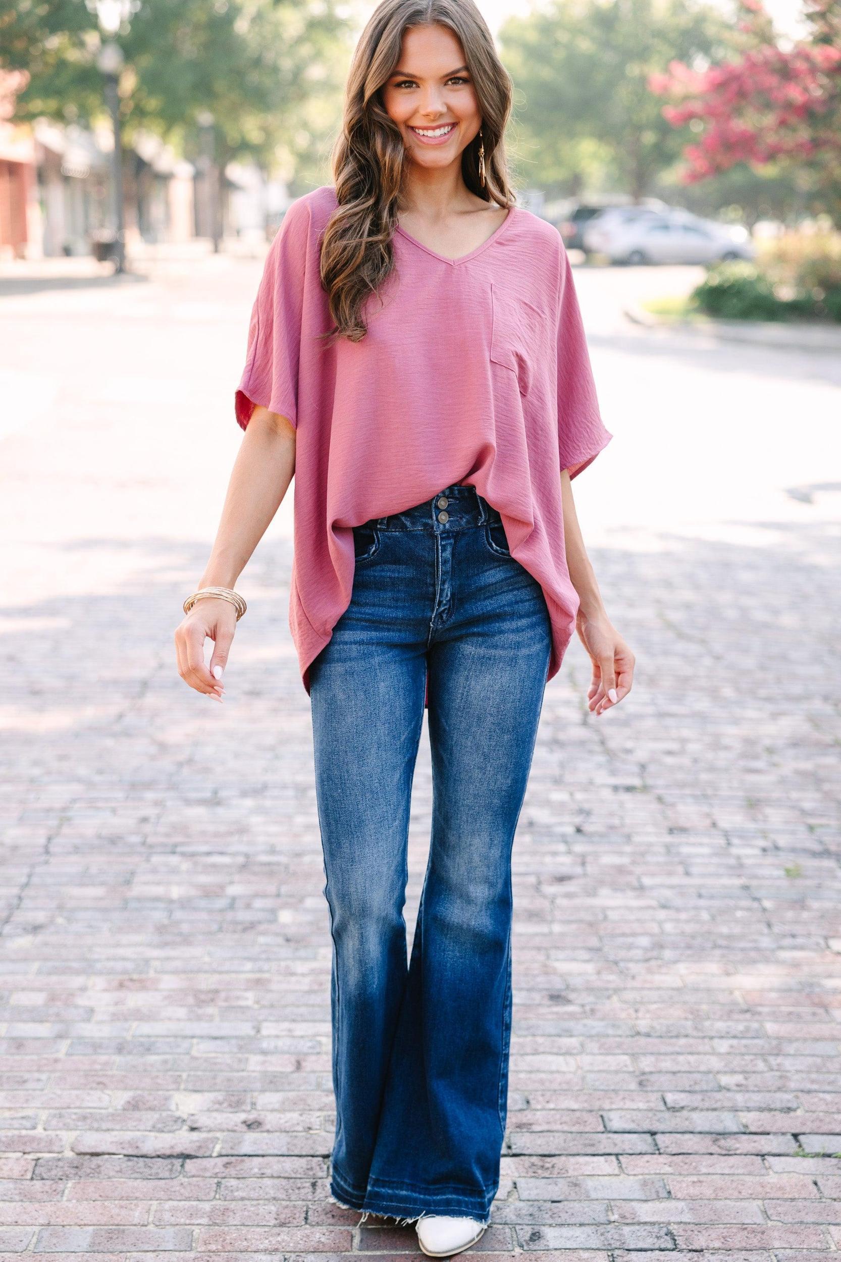 Couldn't Be Better Mulberry Pink Top Female Product Image