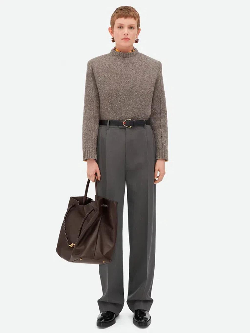 Women's Wool Tailored Jumper in Riverbed melange Product Image