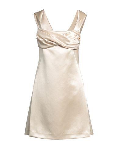 JIL SANDER Woman Mini Dress Beige Size 6 Acetate Product Image