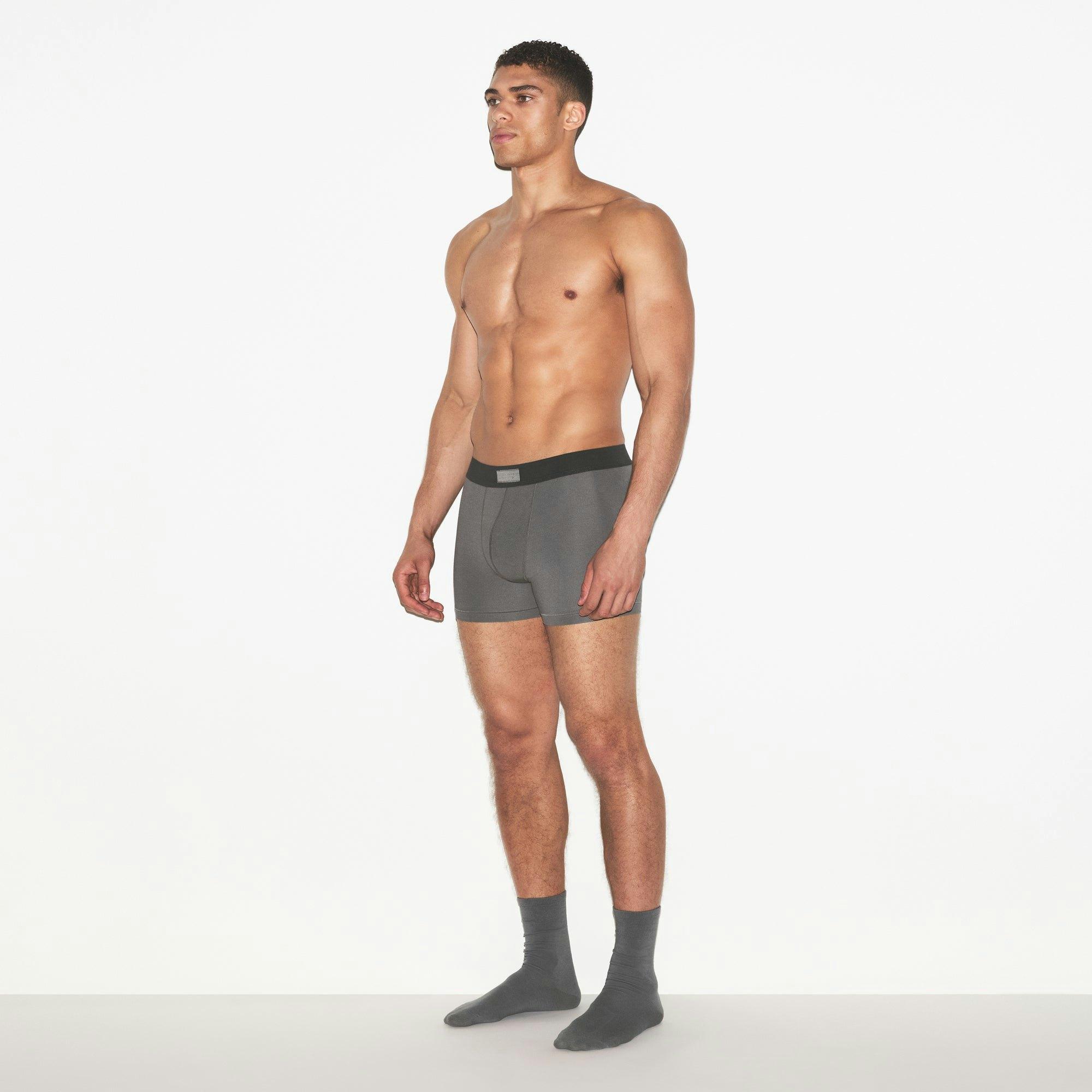 SKIMS COTTON MENS 3" BOXER BRIEF 3-PACK | RUSSET MULTI Product Image