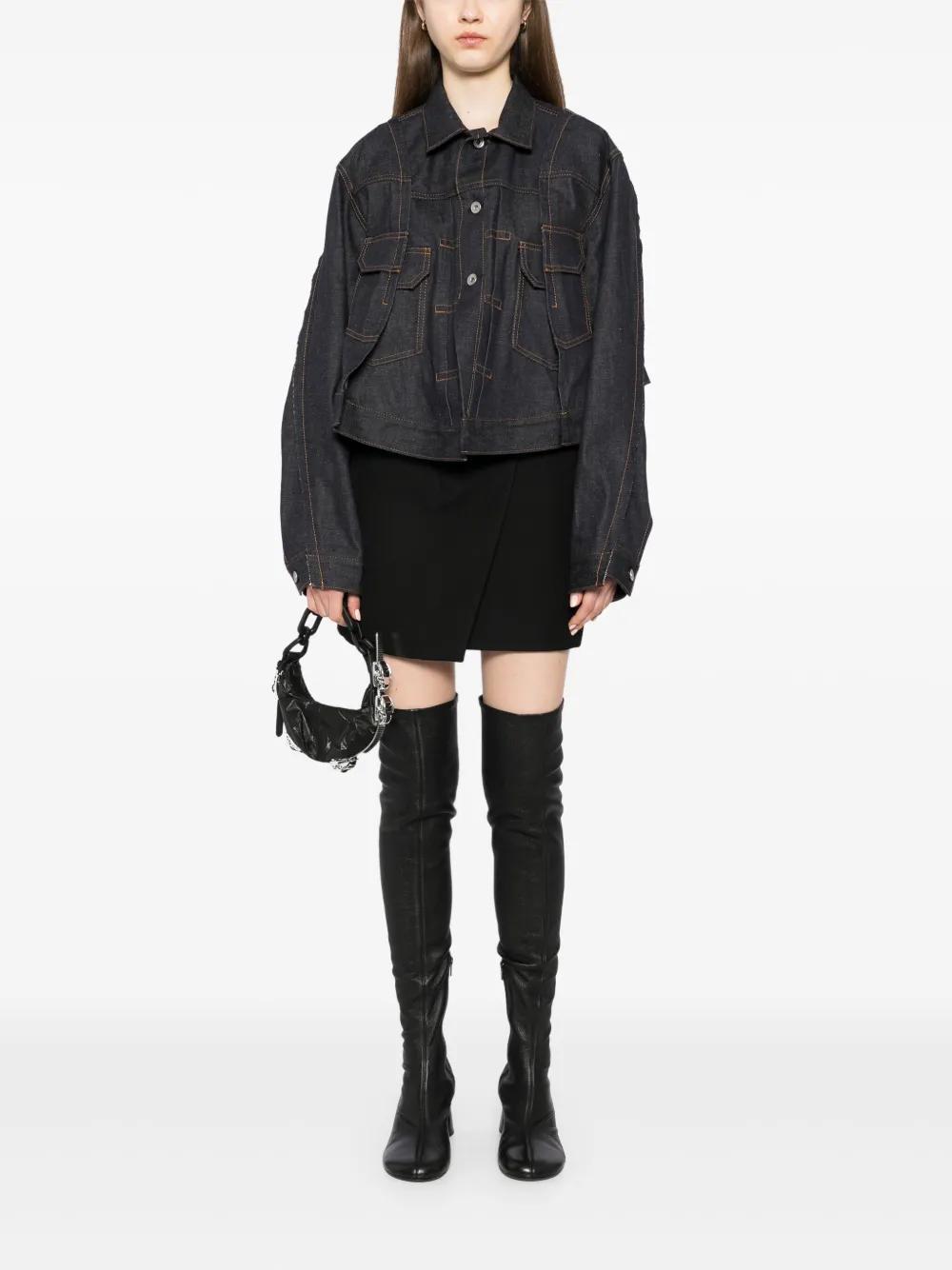 SACAI Cropped Denim Jacket Product Image