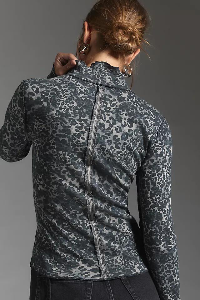 Pilcro Turtleneck Cotton-Slub Top Product Image