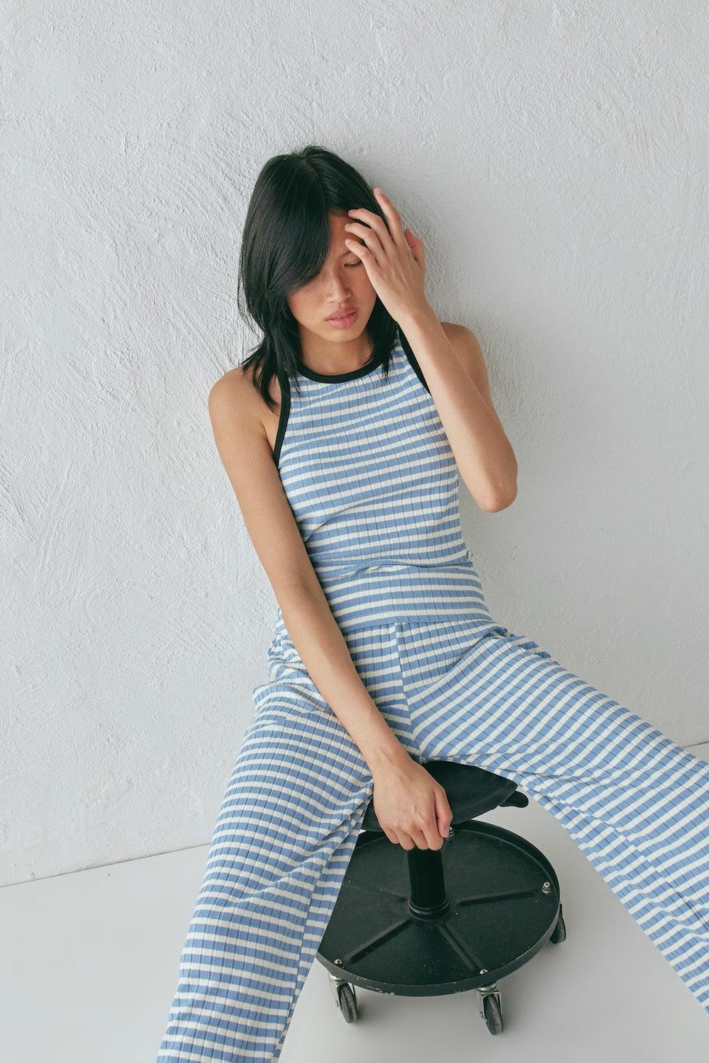 Fara Maxi Dress Black Stripe Product Image