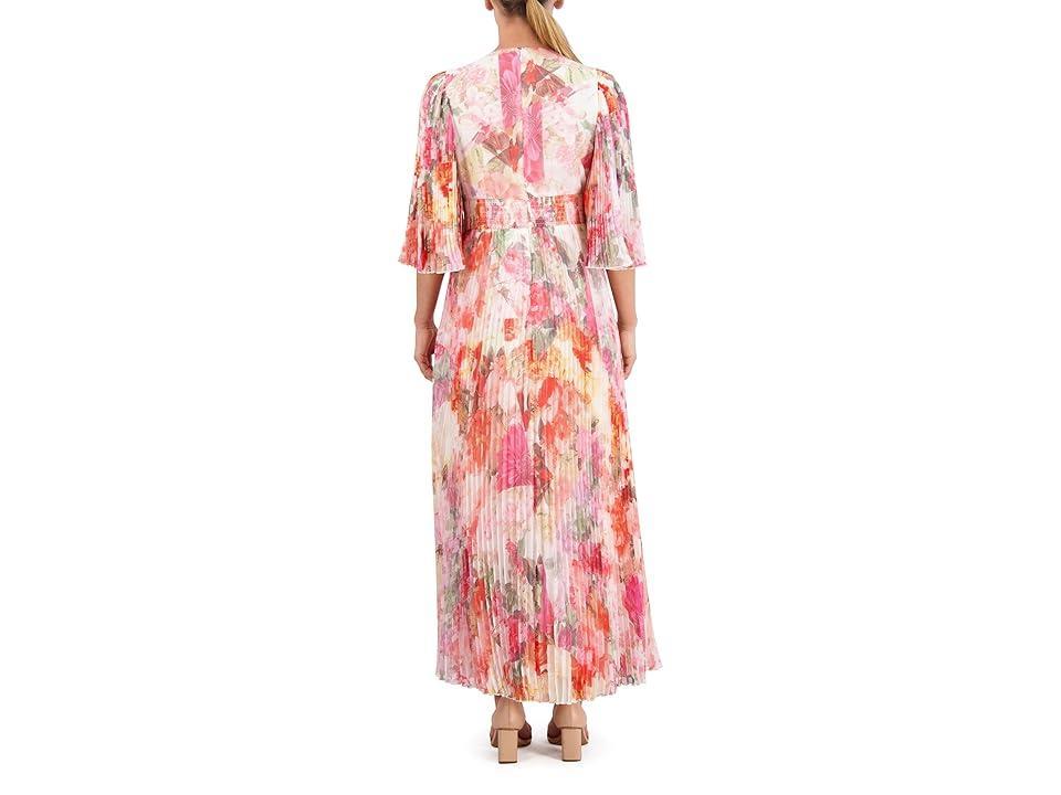 Vince Camuto Pleated Chiffon Maxi Multi) Women's Dress Product Image