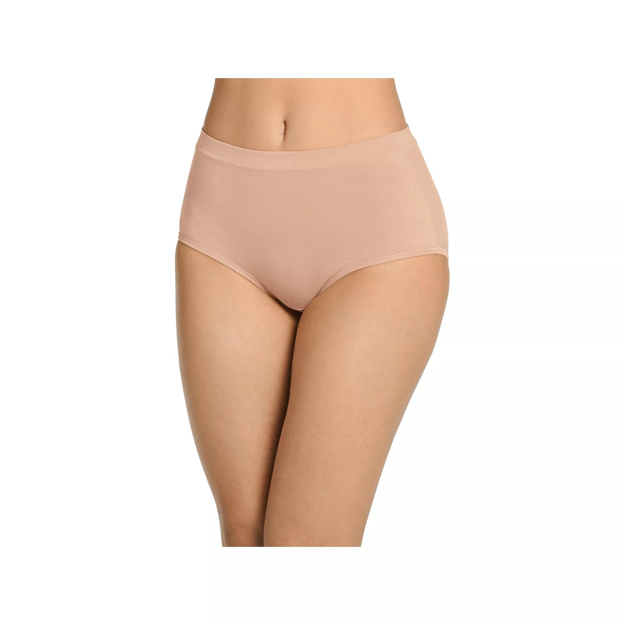 Womens Jockey Cotton Stretch Brief Panty 1556, Gray Grey Product Image