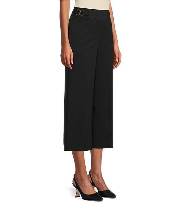 Investments Black Park Ave Pull-On Wide Leg Crop Pants Product Image