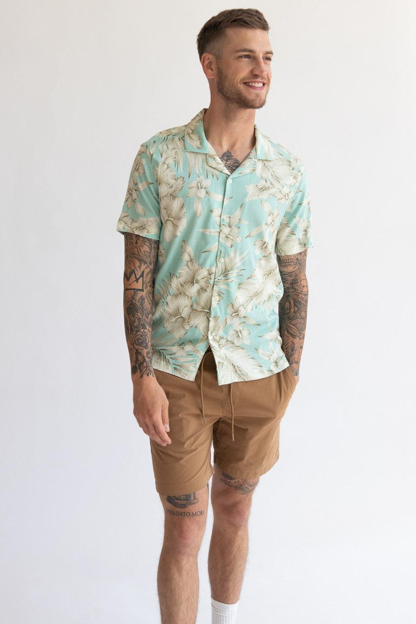 Tropical Mint Button Up Shirt Product Image