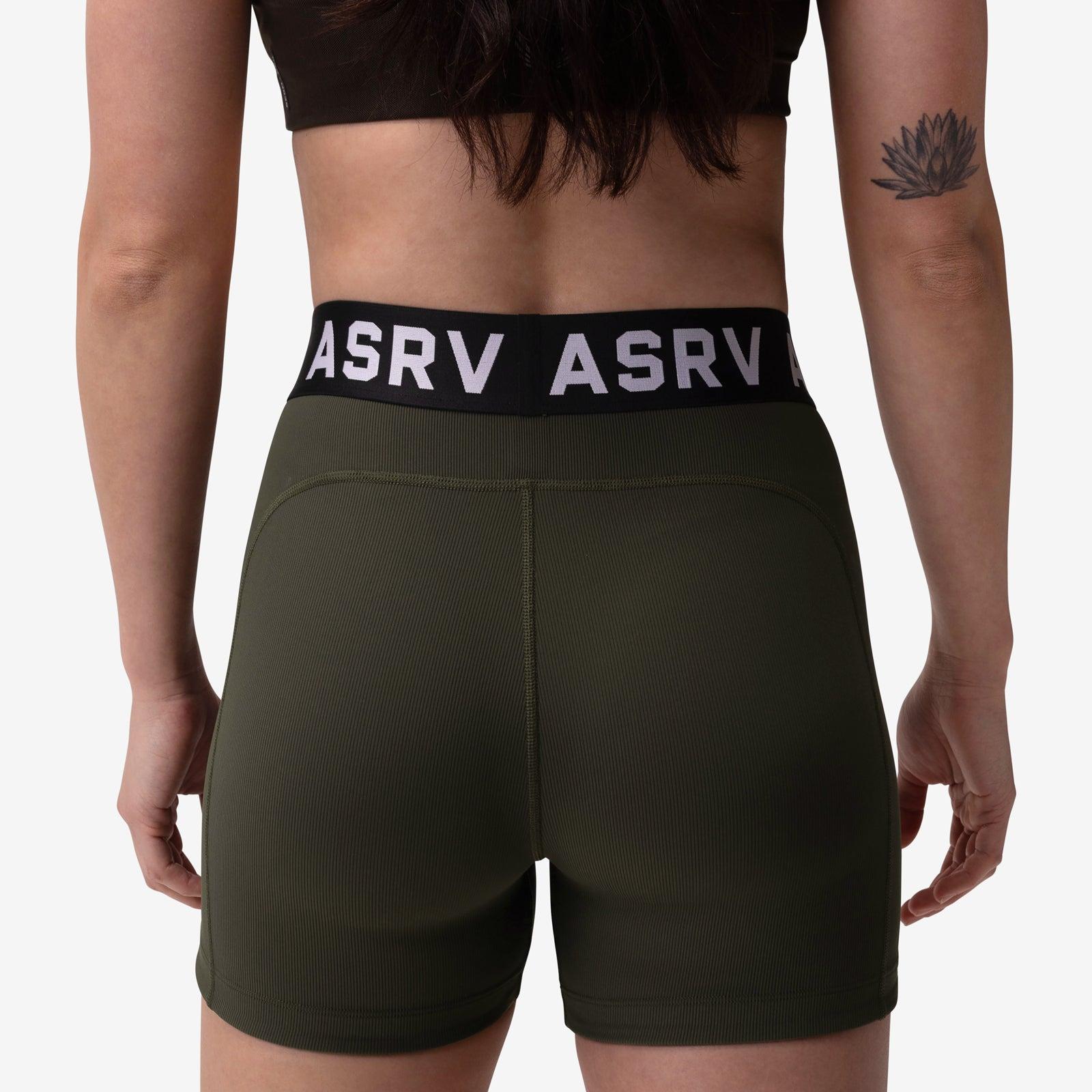 W027. Performance Ribbed Short - Olive Product Image
