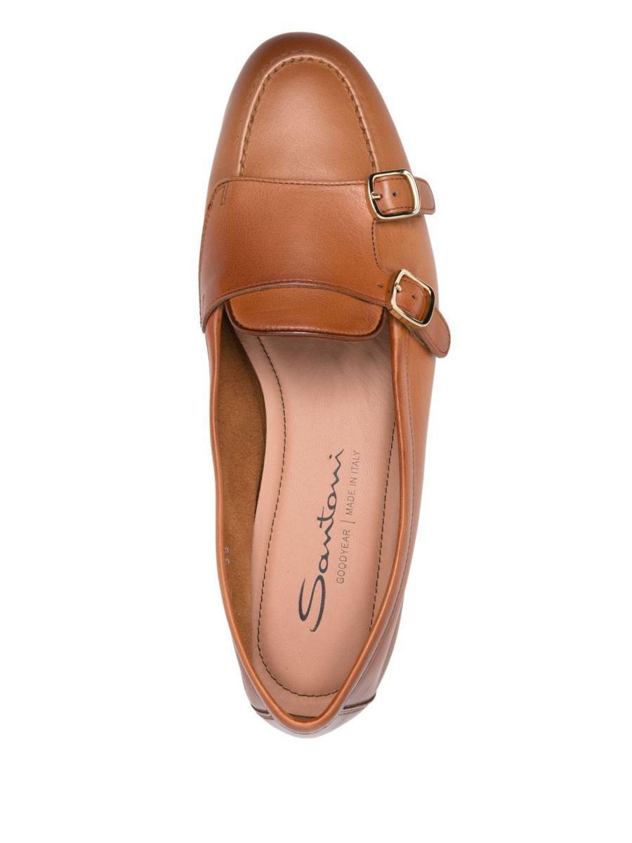SANTONI Flat Shoes In Brown Product Image