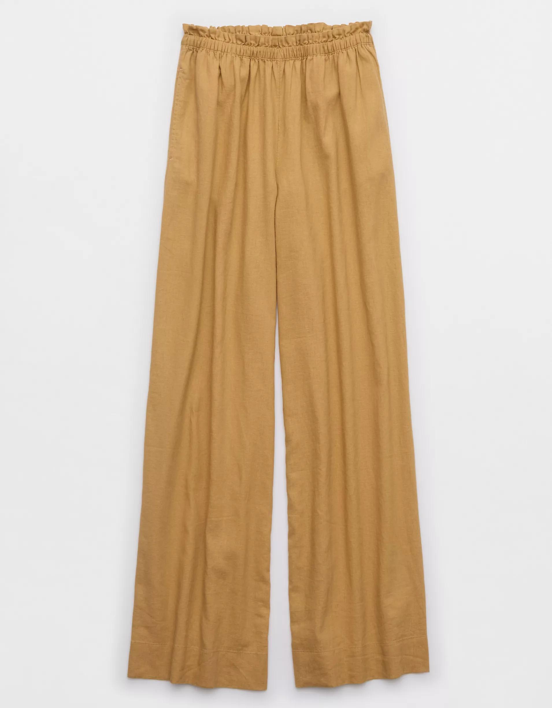 Aerie Linen Blend Trouser Product Image