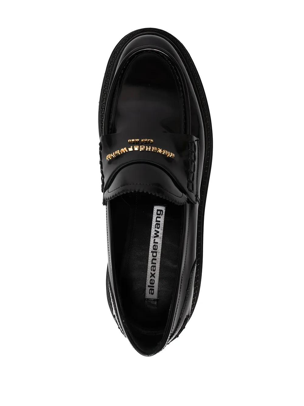chunky sole leather loafers Product Image
