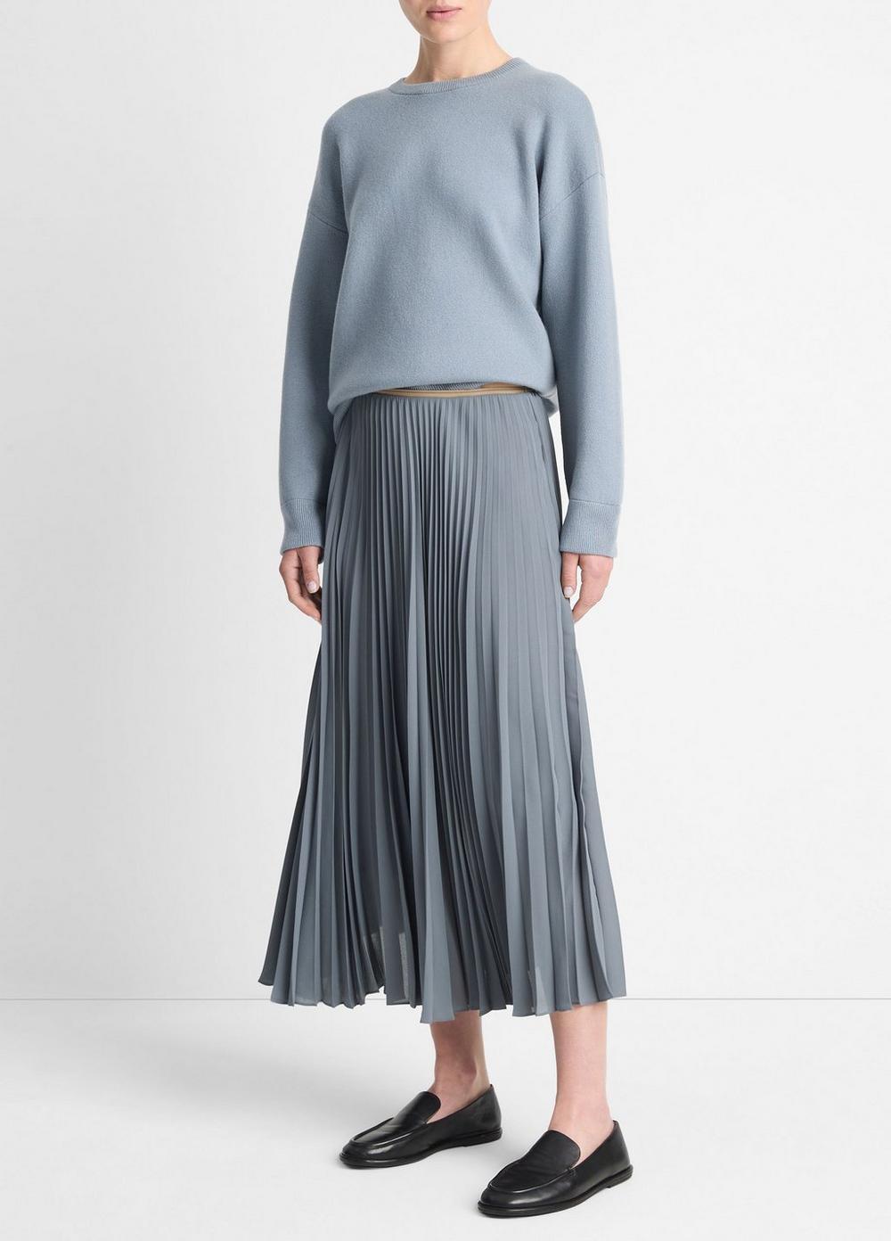 Womens Draped Pleated Skirt, Salt Glass, Size 6 Vince Product Image