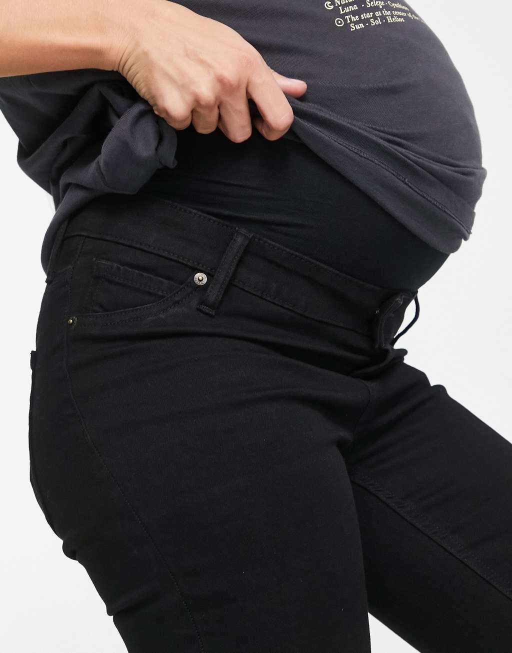 ASOS DESIGN Maternity skinny jean with over bump Product Image