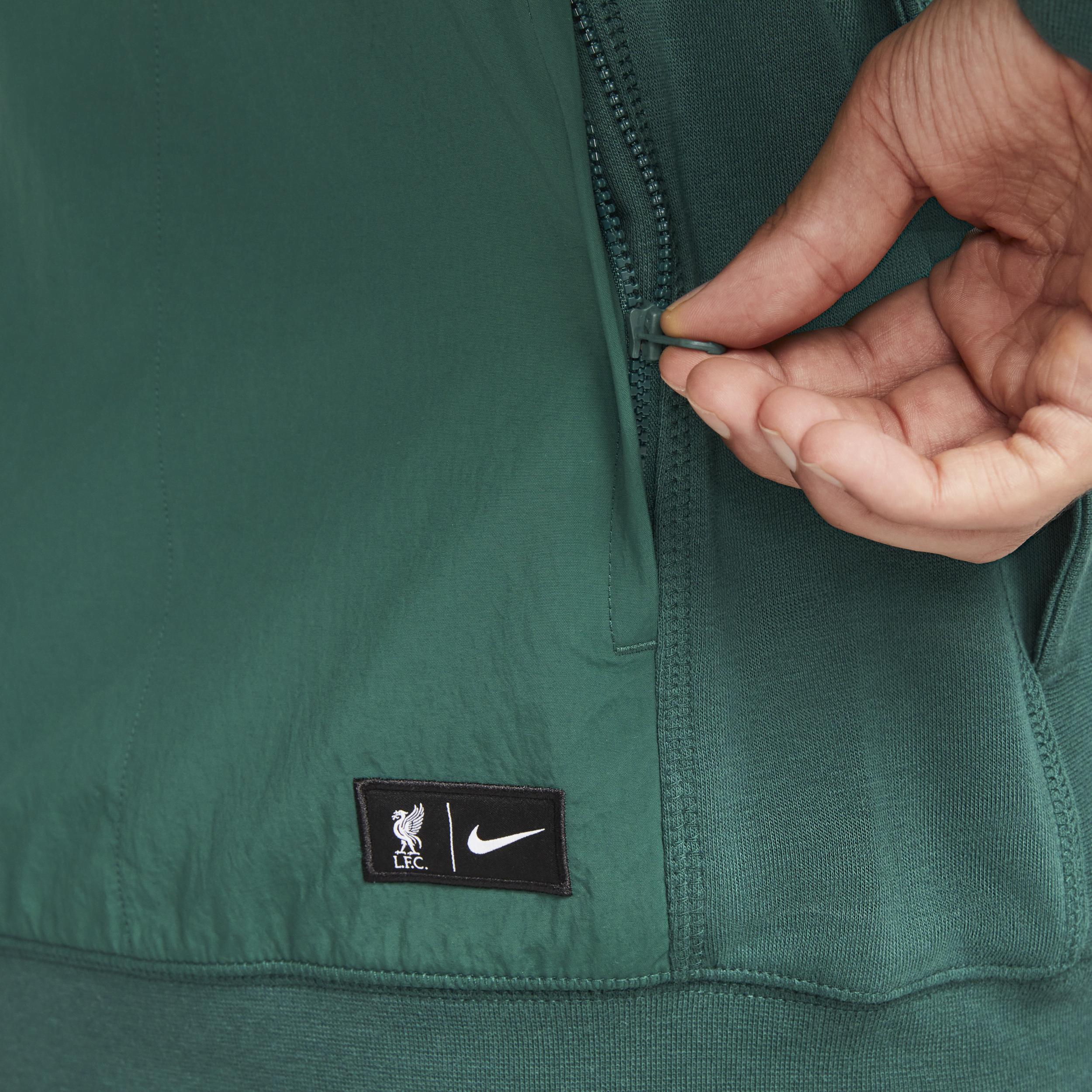 Mens Nike Teal Liverpool Travel Fleece Pullover Hoodie Product Image
