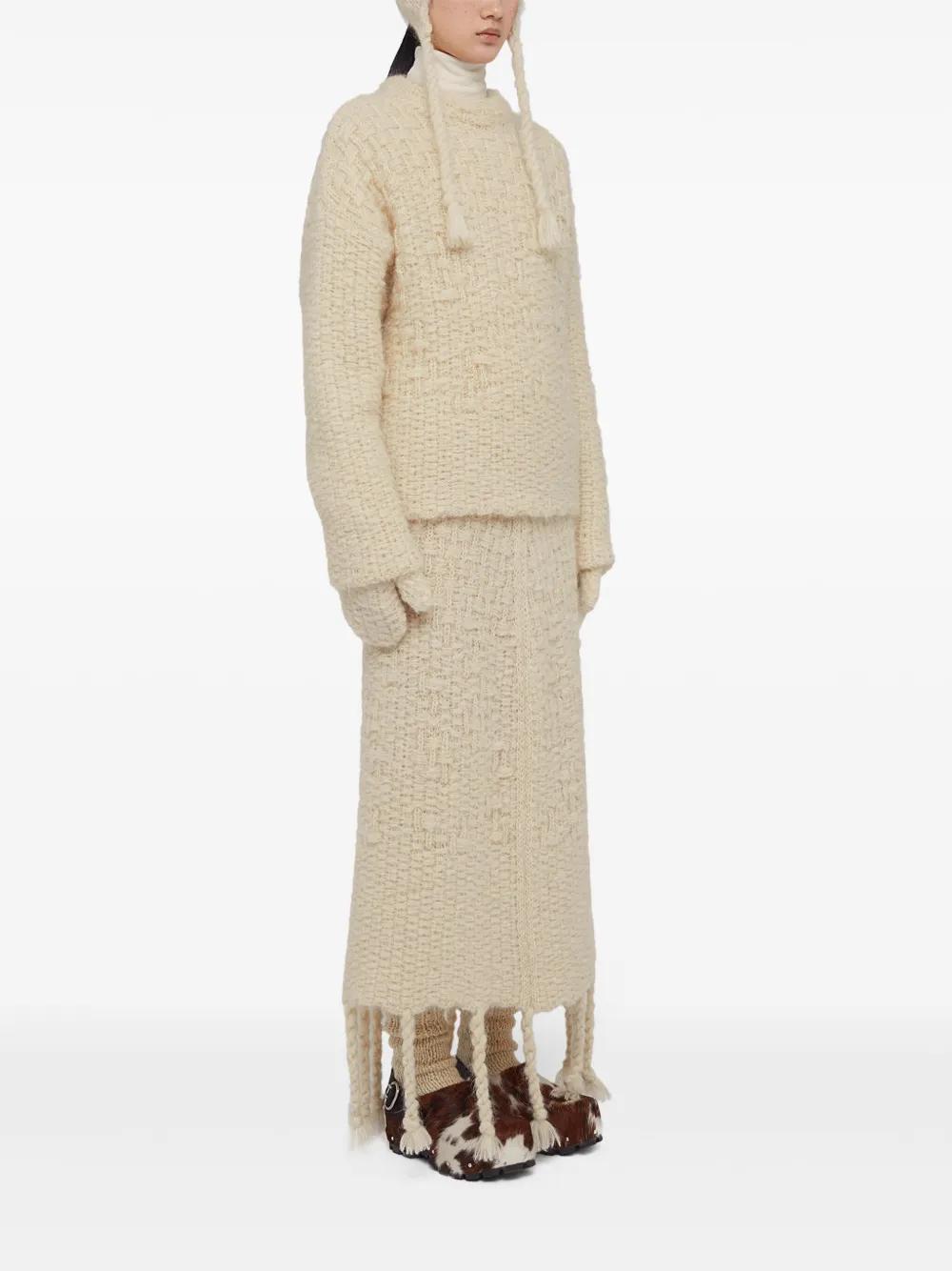 JIL SANDER Mock-neck Jumper In White Product Image