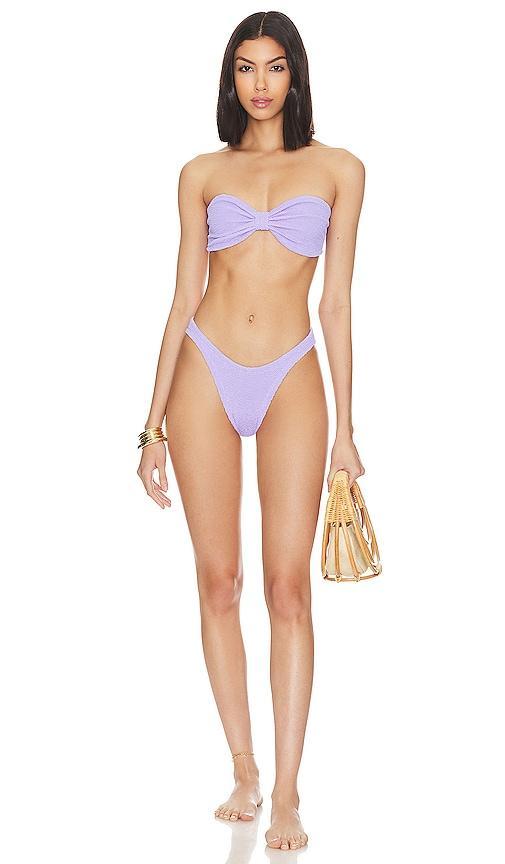Womens Jean Bow Two-Piece Bikini Set - Lilac Product Image