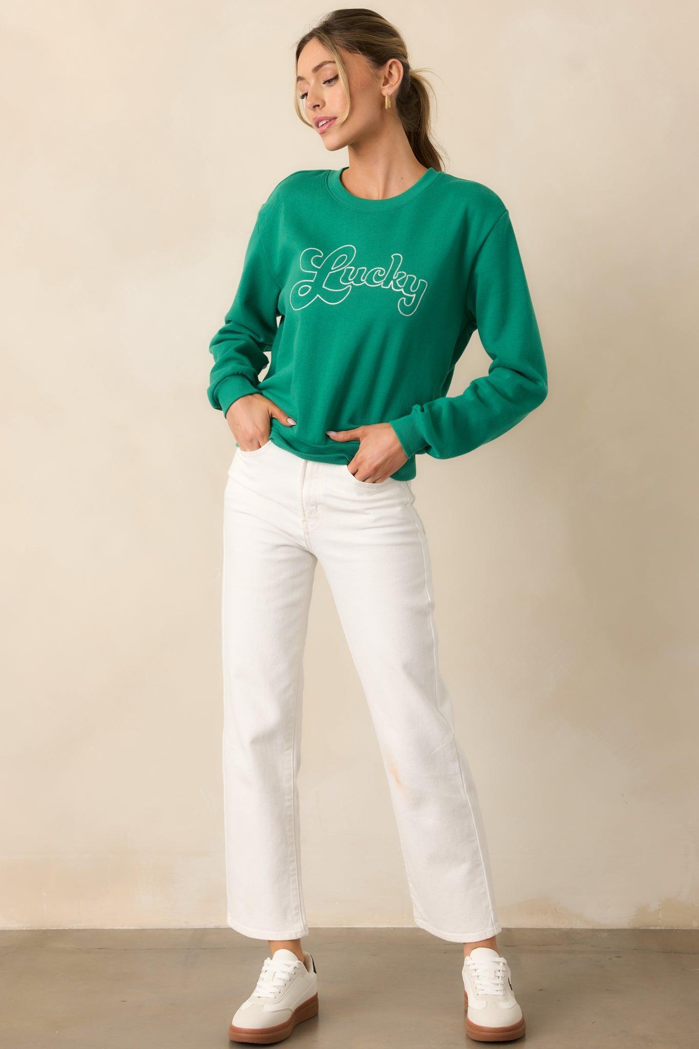 Z Supply Lucky Green Sweatshirt Product Image