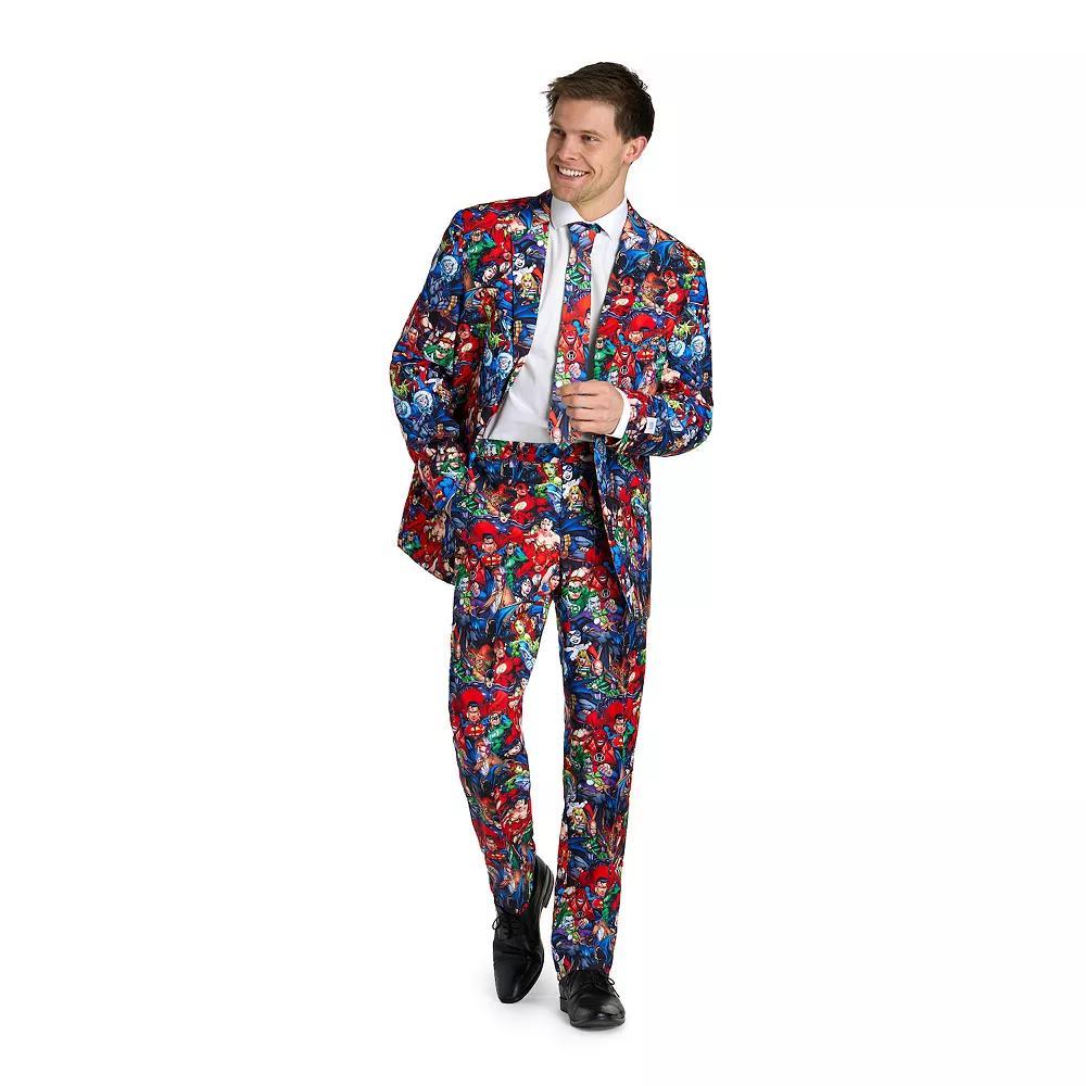 Men's OppoSuits Slim-Fit Novelty Suit & Tie Set, Size: 46 - Regular, Dc Heroes Product Image
