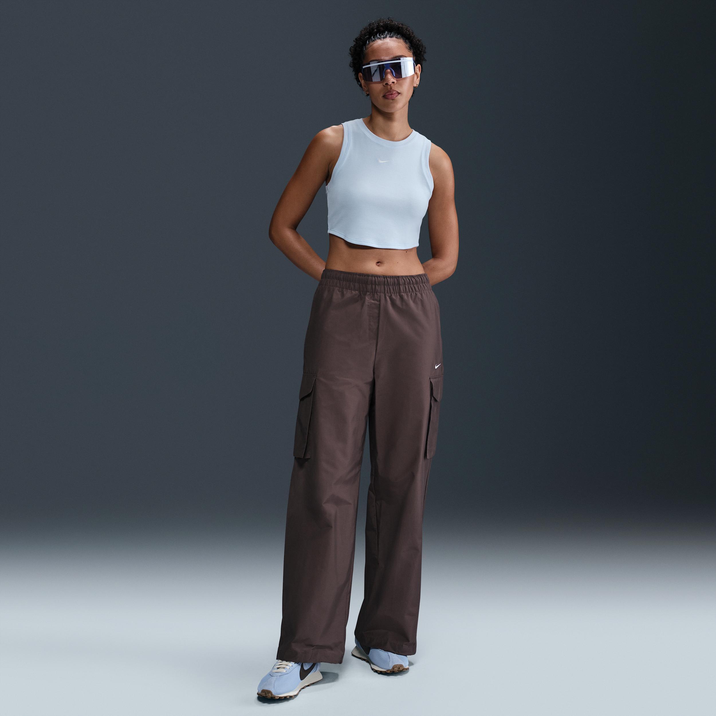 Nike Sportswear Chill Knit Women's Tight Cropped Mini-Rib Tank Top Product Image