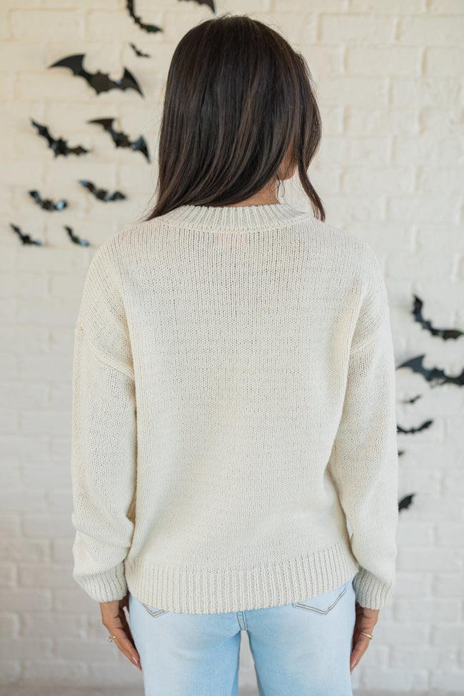 Happy To Be The Good Witch Stone and Coral Sweater FINAL SALE Product Image