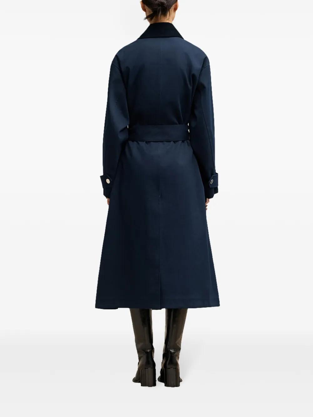 belted cotton trench coat Product Image