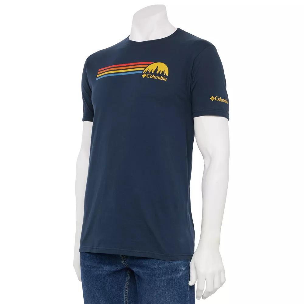 Men's Columbia Short Sleeve Chest Graphic Tee, Size: Small, Black Product Image